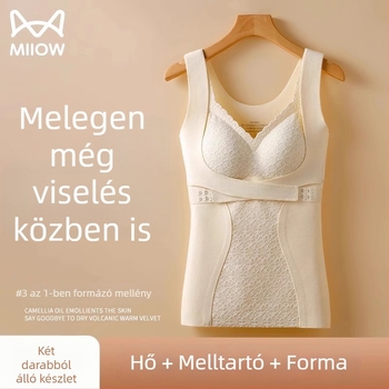 Női termikus mellény beépített melltartó párnákkal, fleece-béléssel, karcsú szabás