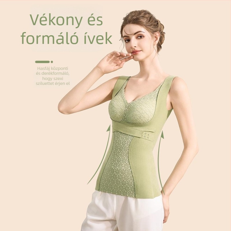 Női termikus mellény beépített melltartó párnákkal, fleece-béléssel, karcsú szabás