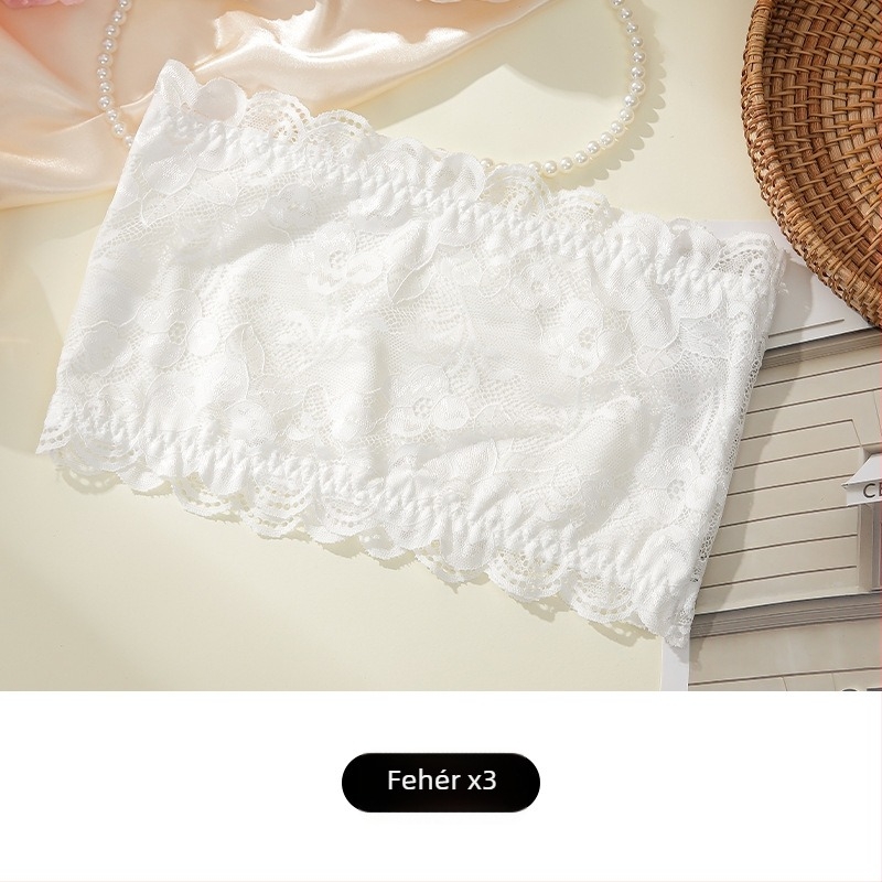 Csipkés csőtop válltalan – légáteresztő nylon, 13–18 éveseknek