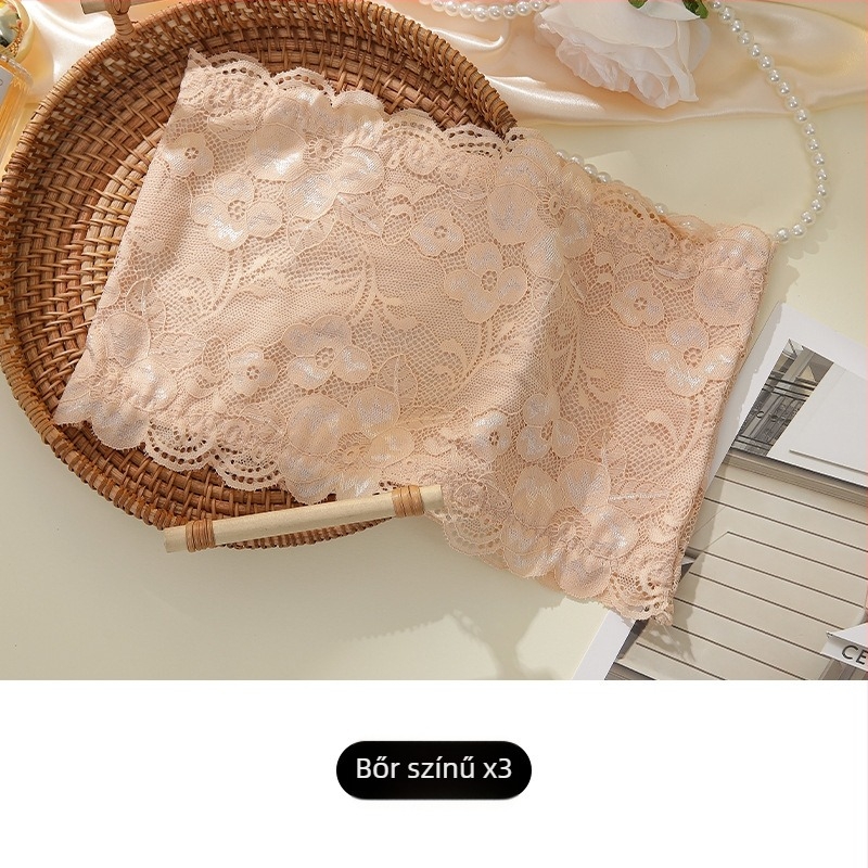 Csipkés csőtop válltalan – légáteresztő nylon, 13–18 éveseknek