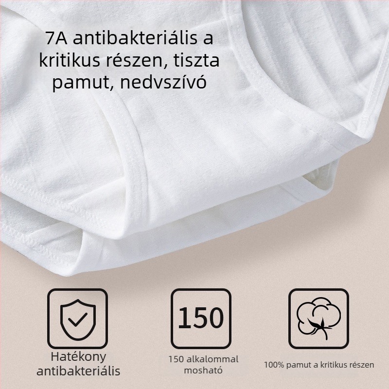 Női pamut alsónemű, A osztály, nagy méret, antibakteriális intim rész, egyszínű, lélegző