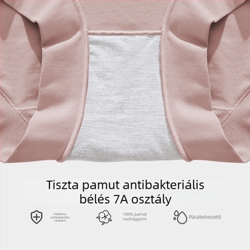 Női modal bugyik, magas derék, antibakteriális és lélegző, varratmentes, 100% pamut ágyéktáji bélés
