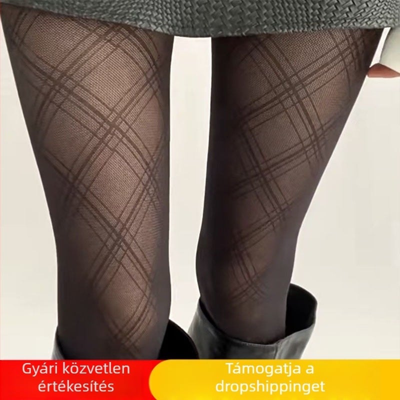 Nylon harisnya gyémánt mintával, vékony 20D, antiakasztás és anti-kopás