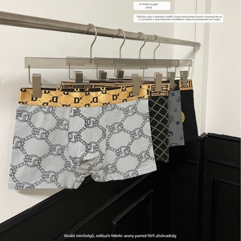 Nagy márkájú férfi alsónemű ajándékkosár, 100% pamut, 3D kontúr zseb, Mulberry silk alsó rész, antibakteriális, lélegző, sportos boxer