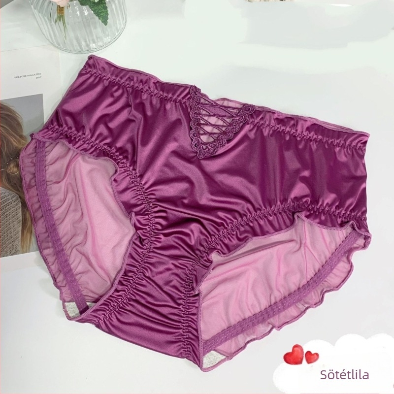 Lin Mengxue 8608 – Női plusz méretű magas derekú csipkés alsónemű