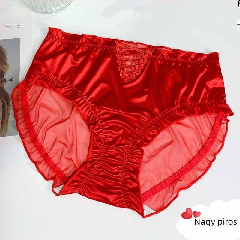 Lin Mengxue 8608 – Női plusz méretű magas derekú csipkés alsónemű