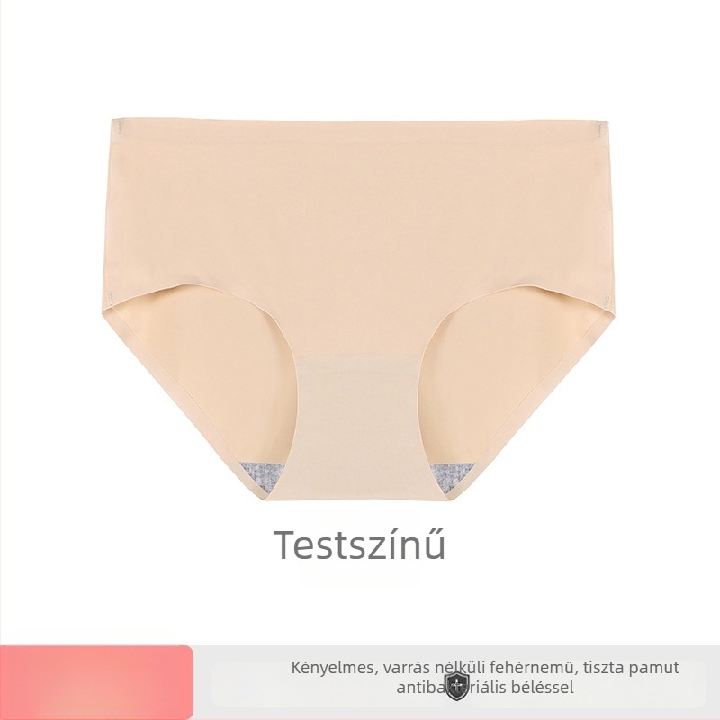 Varrásmentes női fehérnemű ice silk anyagból, lélegző középmagas derekú, pamutbetéttel a szemérem tájékán, egyrészes bikini