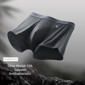 Férfi nyári, lélegző, antibakteriális boxer briefs, modal és viszkóz anyagból, U‑formájú erszény