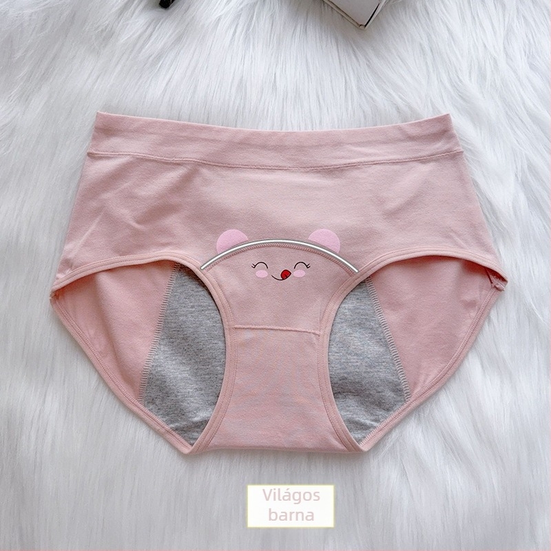 Barney higiénikus női alsó menstruáció idejére, szivárgás elleni védelem, anyaga 95% pamut, belső 100% pamut, középmagas derekú, tinédzser lányok számára