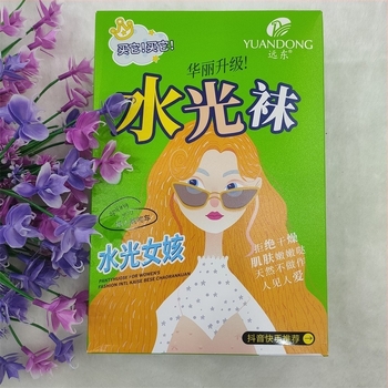 Far East 7612 Bélelt nylon harisnya lábfejjel nőknek, egyszínű mintázat, közepes vastagság