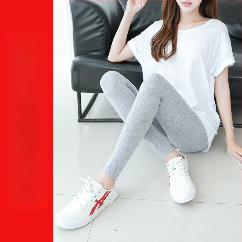 Női Modal leggings, cropped 9/10 hosszúságú, egyszínű, szoros fazon, lélegző, magas rugalmasság