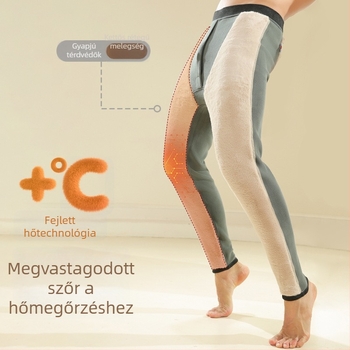 Fűtő nadrág fleece-beléssel (két rétegű; extra vastag 501–600 g/m²; 50–70% gyapjú; szélálló)