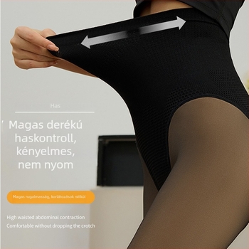 Nylon fenékemelő formázó harisnya lábakkal, vastagított