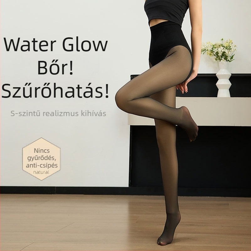 Nylon fenékemelő formázó harisnya lábakkal, vastagított