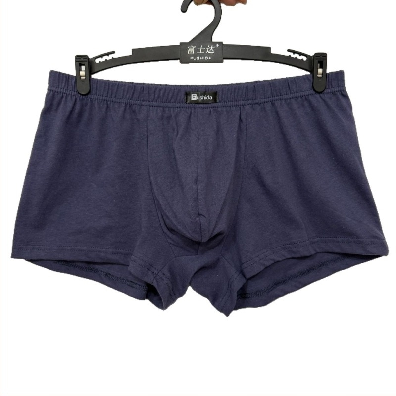 Férfi 100% pamut boxer brief, lazán illeszkedő, középmagas derekú, lélegző, plusz méret, minták: egyszínű, virágos, geometriai