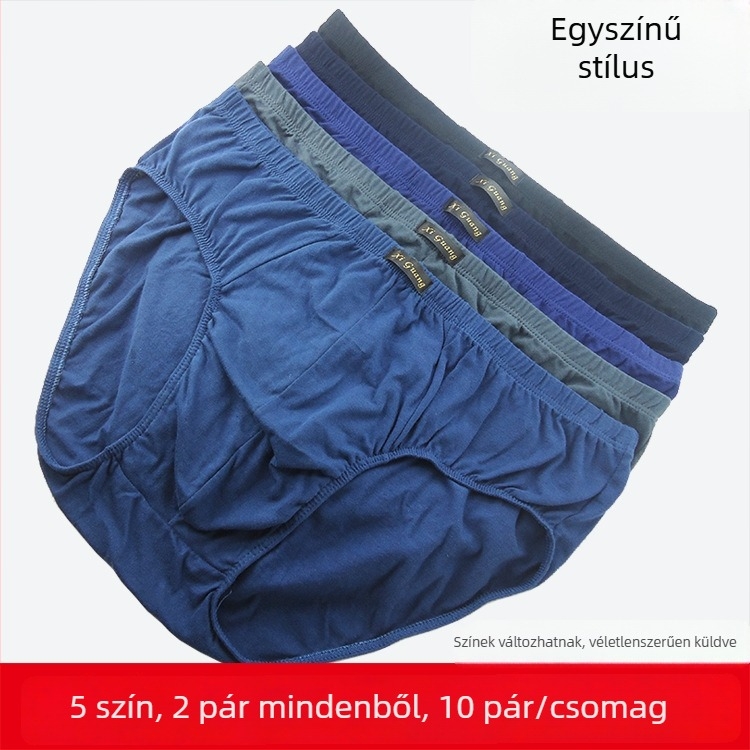 Férfi pamut alsónemű – középmagasságú, varrat nélküli, légáteresztő, egyszövésű