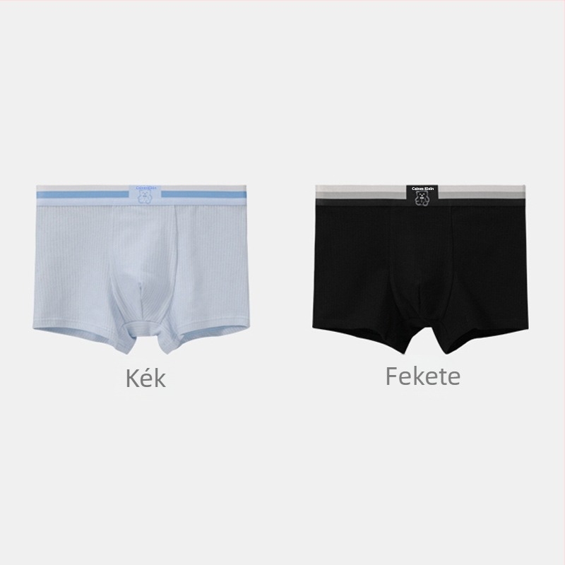 Pamut férfi alsónemű csíkos medve mintával, lélegző és kényelmes boxer-brief