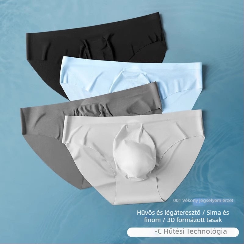 Férfi Ice Silk alsóneműk, ultra vékony, lélegző, gyorsan száradó, 3D szabás