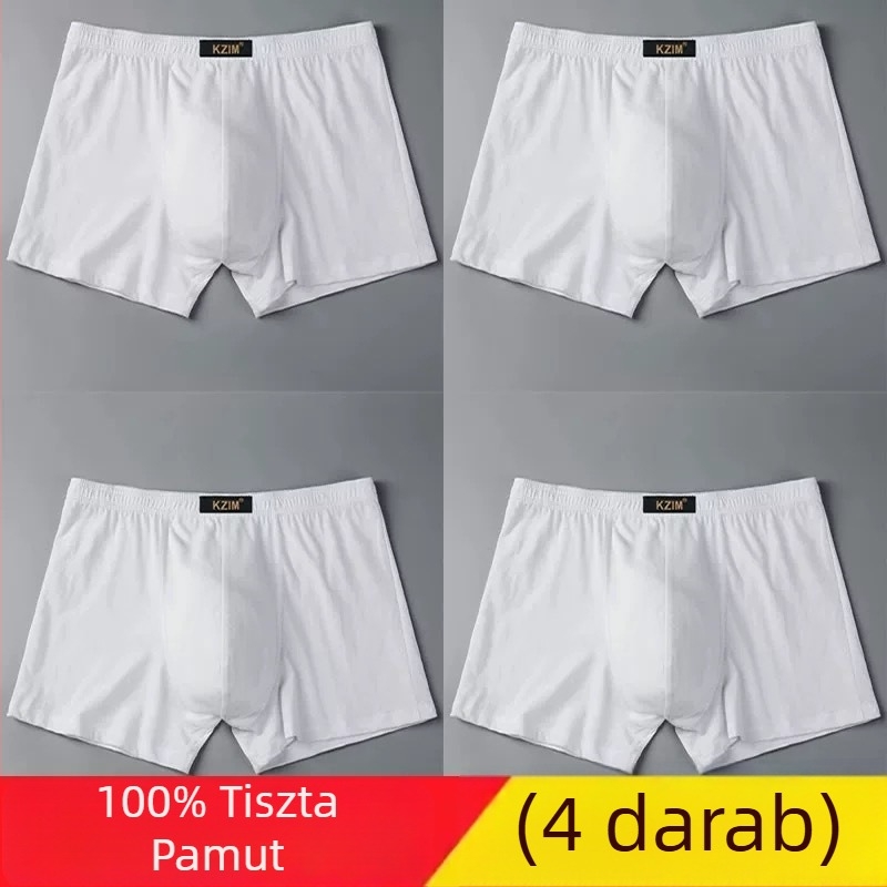 Férfi pamut boxerok, lélegzőek, 100% pamut, középmagasságú derekú, egész éves viselet