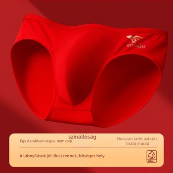 Septwolves férfi pamut antibakteriális piros alsónemű – 4 darabos doboz