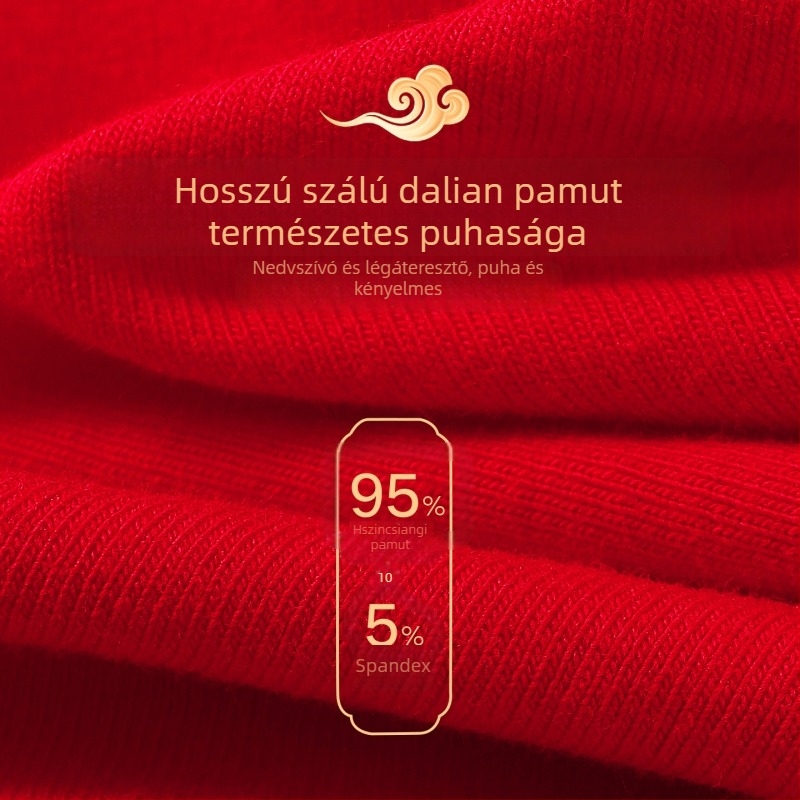 Septwolves férfi pamut antibakteriális piros alsónemű – 4 darabos doboz