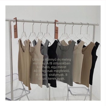 Ingeya Női meleg mellény, varrás nélküli, kerek nyakú, pulóver-stílusú, egy rétegű, vast anyag ~250 g/m2, 88% pamut Spandex/Lycra