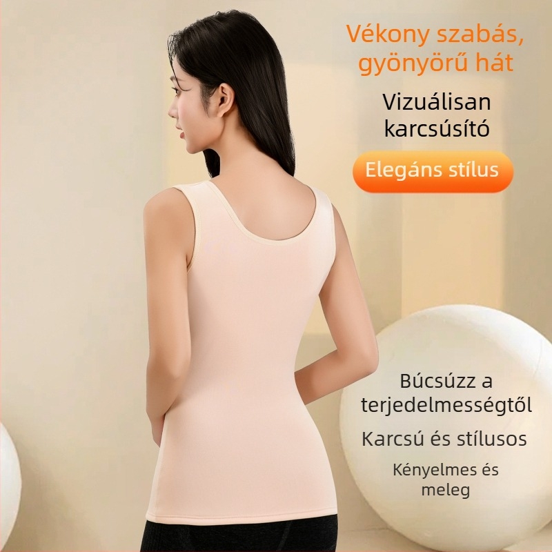 Női őszi–téli formázó termo felső push‑up melltámasz, velúr bélés és vastagabb meleg alapréteg