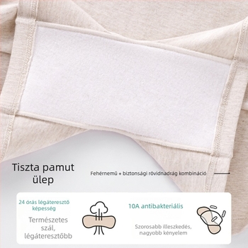 Női pamut alsónemű magas derekú, antibakteriális bélés, átlátszatlan
