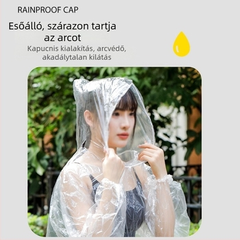 Kártya-stílusú esőponcsó, EVA anyag, normál vastagság, felnőttek és gyerekek számára, túrázás