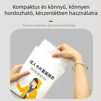 Kártya-stílusú esőponcsó, EVA anyag, normál vastagság, felnőttek és gyerekek számára, túrázás