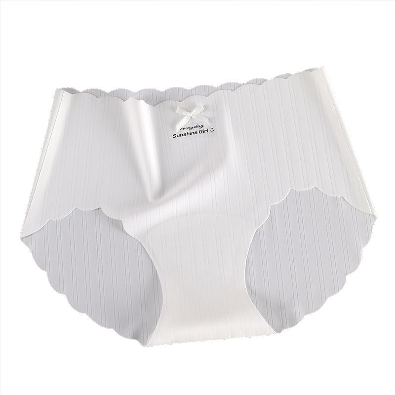Női Ice Silk alsónemű, középmagas derék, nylon anyagú, pamut bélés a szeméremrésznél, 31–40D, lélegző és gyorsan száradó
