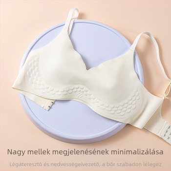 Vékony, varrás nélküli melltartó nagyobb mellekhez, optikailag karcsúbb vonal, kosarak nyuszifül formájú, oldalsó tömörítés, merevítő nélkül, nagy méret