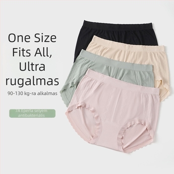 Plusz méretű női fehérnemű, pamut, hosszított ágyékrész, mulberry selyem bélés, antibakteriális, nagy rugalmasságú, kényelmes háromszög alakú alsó