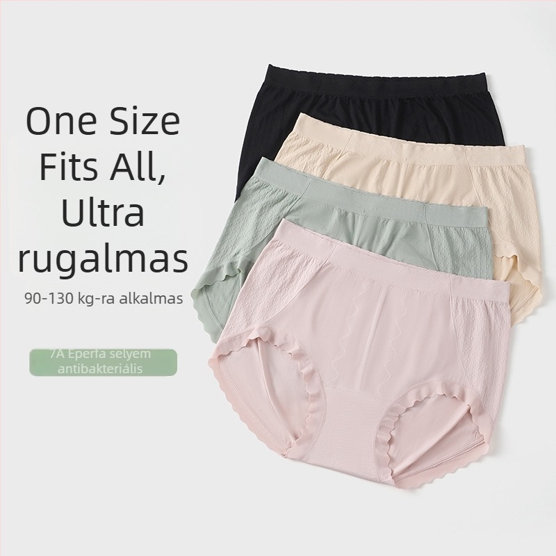 Plusz méretű női fehérnemű, pamut, hosszított ágyékrész, mulberry selyem bélés, antibakteriális, nagy rugalmasságú, kényelmes háromszög alakú alsó