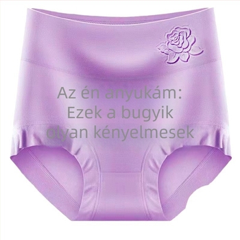 Női piros magas derekú fehérnemű modal-pamutból, antibakteriális, plusz méret