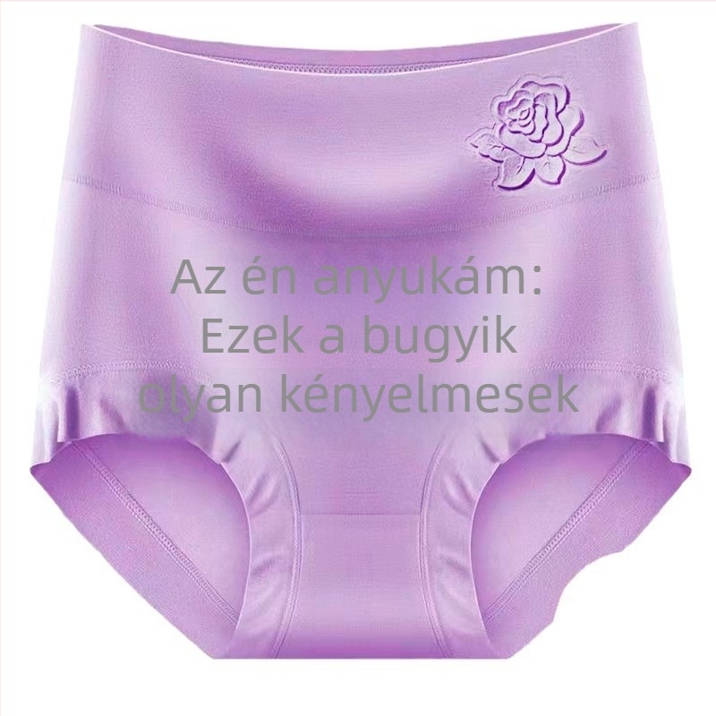 Női piros magas derekú fehérnemű modal-pamutból, antibakteriális, plusz méret