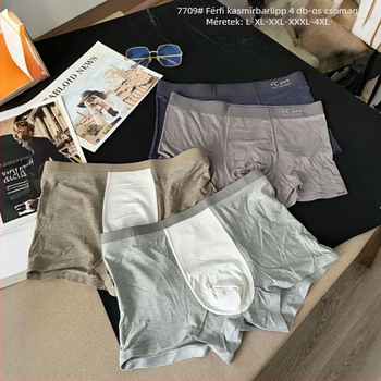 Férfi boxeralsók, nylon, varrás nélküli, pamut ágyéktáji bélés, középmagas derekú, kötött