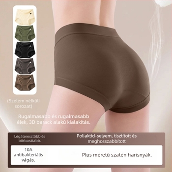 Női nylon alsónemű, légáteresztő, magas derekú