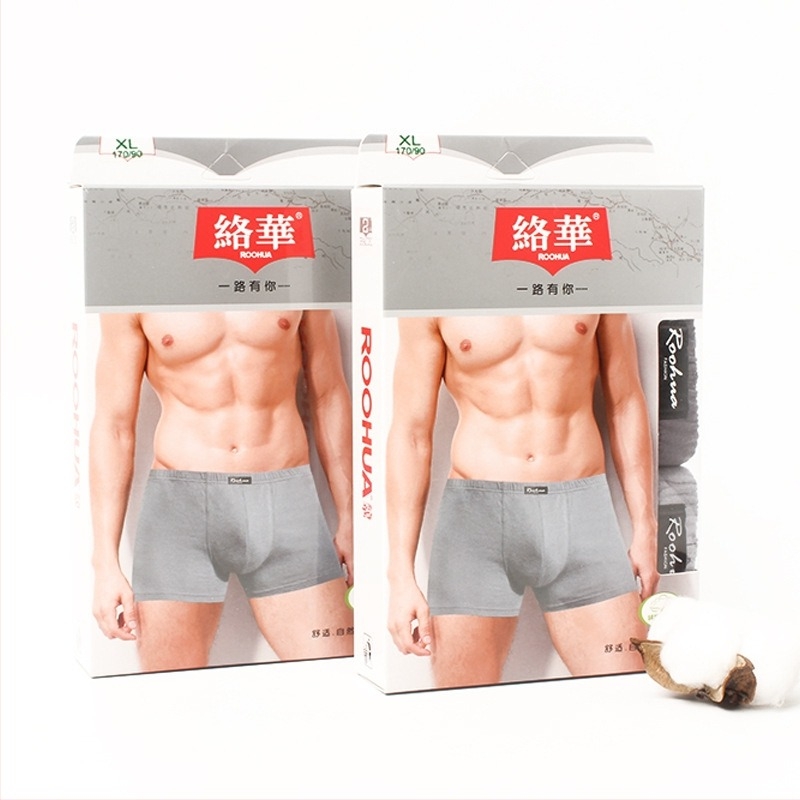 Férfi boxer alsó 100% pamutból, lélegző, középmagas derekú, bő szabású
