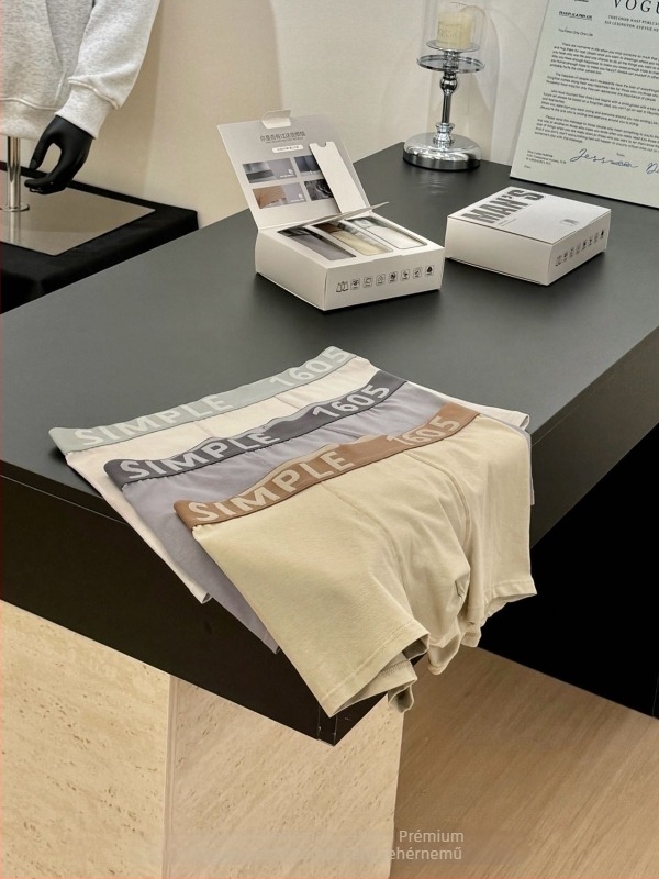 Férfiaknak készült légáteresztő pamut alsónemű, prémium minőség, 360° csípőfedés, 3D kontúr, U-formájú erszény, boxer brief