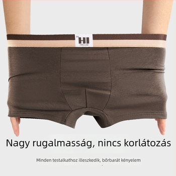 Férfiak számára 100% pamut boxer alsó, nagy méret, mintás, antibakteriális, légáteresztő, sportos szabású boxer rövidnadrág