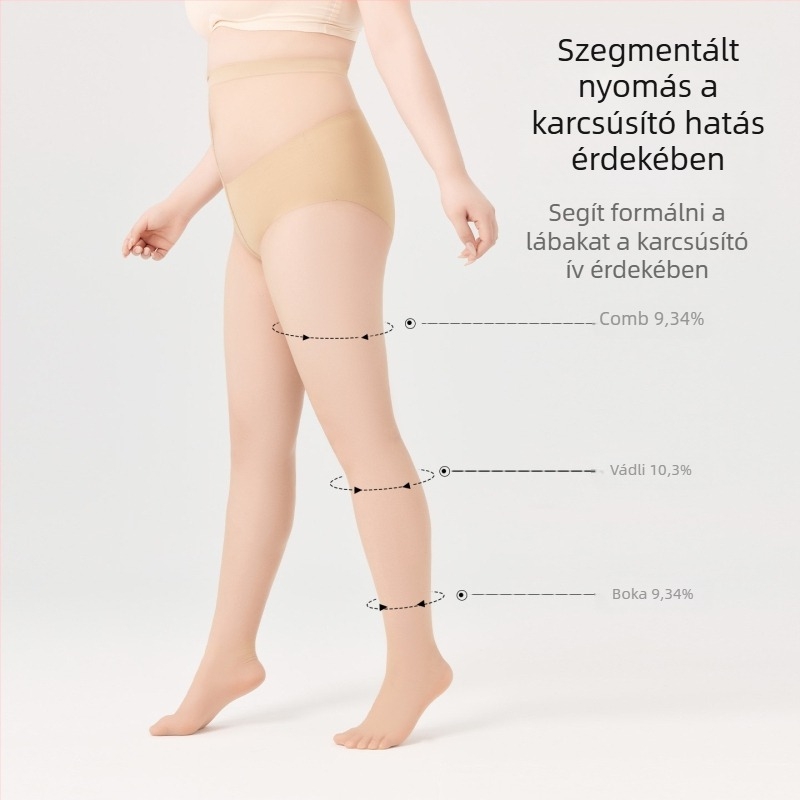 Plusz méretű ultratág vékony harisnya anti-csomózás tavasz–nyárra, bőr tónusú hatás