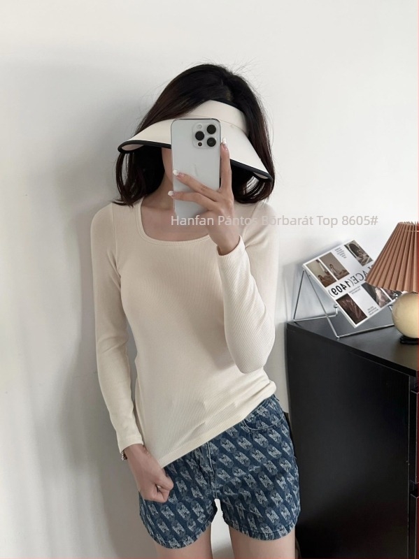 AI Chunshi új melegített kasmír-selyem proteint alapréteg felső, őszi viseletre beépített melltartó párnával
