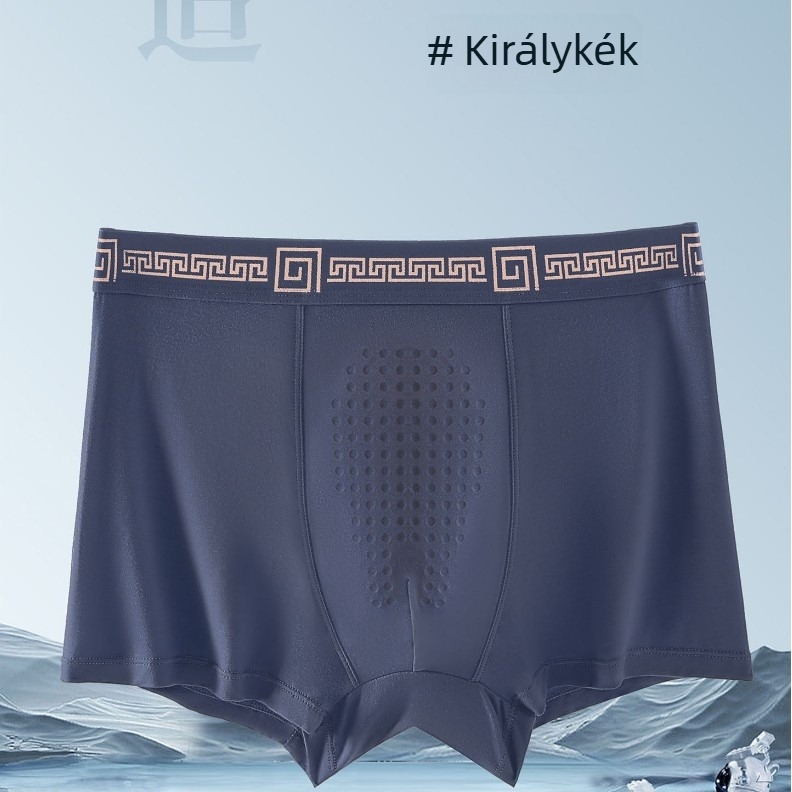 Férfi antibakteriális alsónemű U-alakú zsebbel, modal-pamut-mulberry selyem keverék, viszkóz bélés, boxer, plusz méret