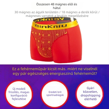 VeinKniu Férfi boxeralsónadrág, modál anyag, fő összetevő 90–95% modál, gáttáji bélés 100% poliészter, középmagas derék