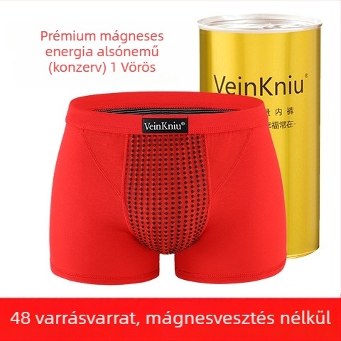 VeinKniu Férfi boxeralsónadrág, modál anyag, fő összetevő 90–95% modál, gáttáji bélés 100% poliészter, középmagas derék