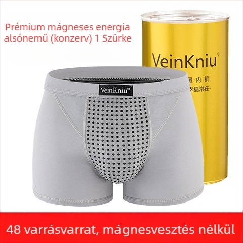VeinKniu Férfi boxeralsónadrág, modál anyag, fő összetevő 90–95% modál, gáttáji bélés 100% poliészter, középmagas derék