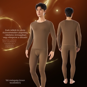 Férfi ultra vékony nylon alapréteg, antistatikus, rugalmas, melegen tart, szoros illeszkedés őszi-téli viselethez