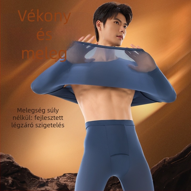 Férfi ultra vékony nylon alapréteg, antistatikus, rugalmas, melegen tart, szoros illeszkedés őszi-téli viselethez