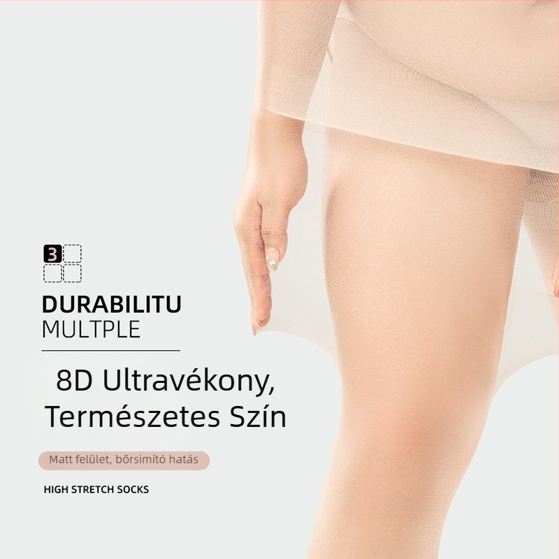 Pluszméretű nőknek, ultra vékony harisnya, szakadás elleni védelem, ananász mintás